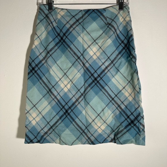 Vintage Casual Corner Plaid Wool Skirt - Picture 4 of 4